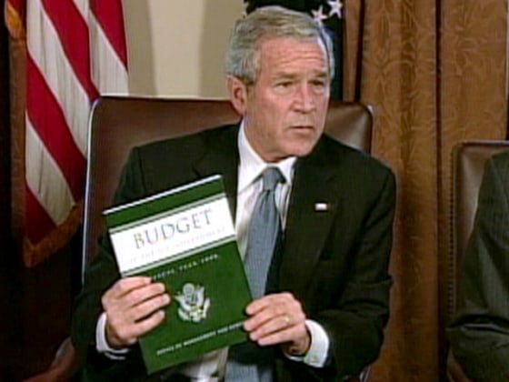 Feb. 5: President Bush proposed his $2.9 trillion F.Y. 2008 budget Monday and, Tuesday, began trying to sell it to a Democratically-controlled Congress.