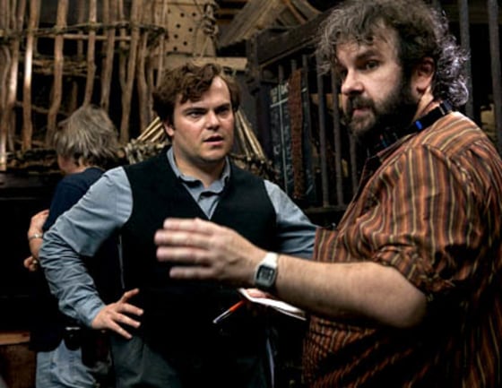 Jack Black (left) with Peter Jackson