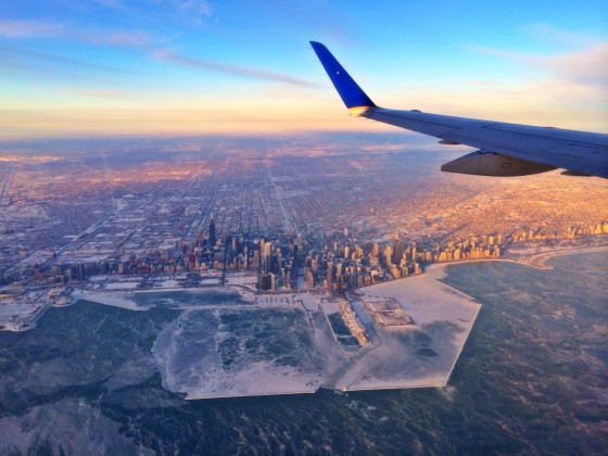 Pilot Hank Cain captured this image of a frozen Chicago from an United Express flight from Washington D.C. to the Windy City. Chicago felt like 31 below this morning as artic air from a “polar vortex” locked nearly the entire United States under subfreezing temperatures Tuesday. Follow Cain on Instagram at @flyhankcain.