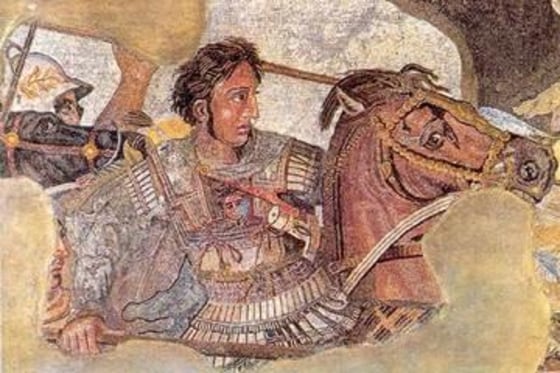 Detail from the Alexander mosaic from the House of the Faun, Pompeii, c. 80 B.C.