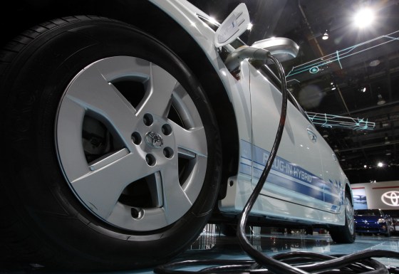 If they had the money to buy a new car, many young people say they would prefer to buy something green, such as the Prius shown here.