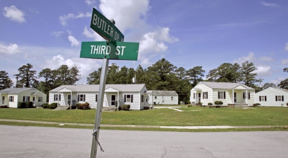 Image: Older base housing in the Midway Park neighborhood at Camp Lejeune, N.C.