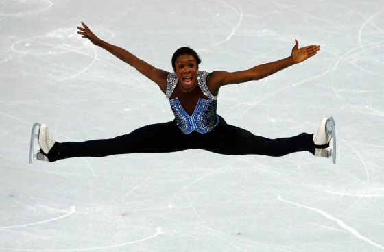 Image: Mae Berenice Meite during women's free skating program at 2014 Sochi Winter Olympics