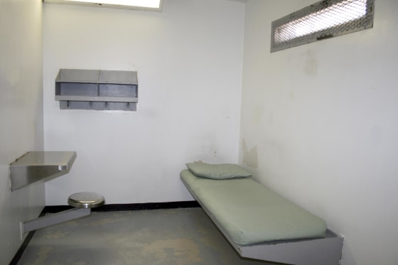 In this undated image provided by the Pinellas County Sheriff's Office, a protective custody cell in the county jail in Clearwater, Fla., is shown.