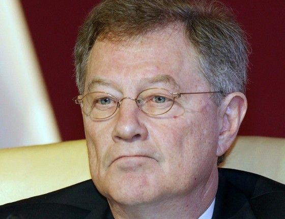 Image: U.N. Middle East envoy Robert Serry attends the opening of the International Conference on Jerusalem in Doha