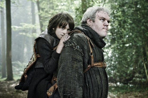 Bran Stark and Kristian Nairn in Game of Thrones.