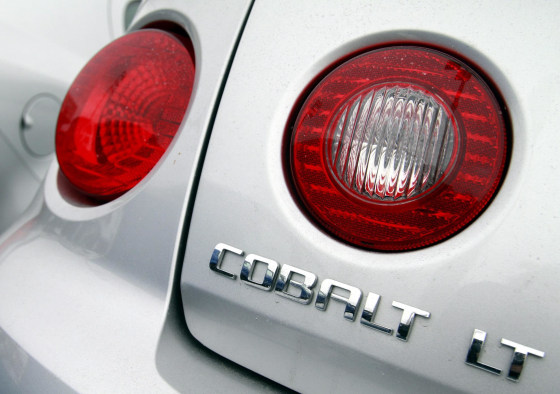 A Chevrolet Cobalt, one of 2.6 million cars recalled by General Motors over faulty ignition switches.