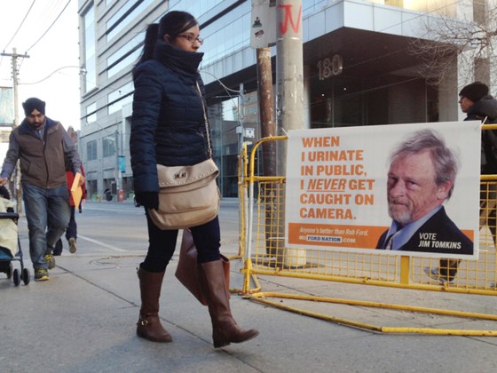 An ad from the No Ford Nation campaign which seeks to prevent Toronto Mayor Rob Ford from being reelected.