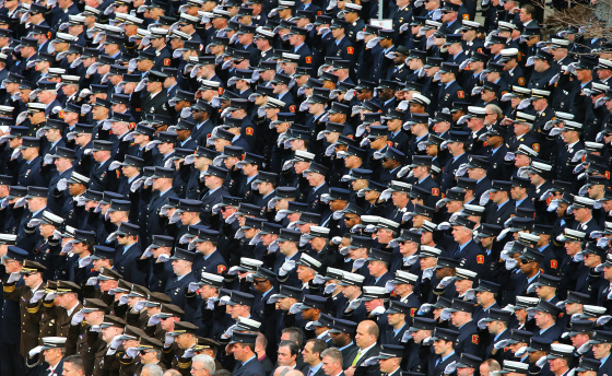 Firefighters Line Boston Streets to Honor Fallen Hero