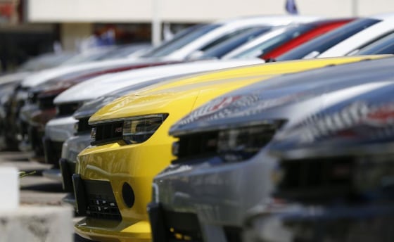 Camaros at dealership