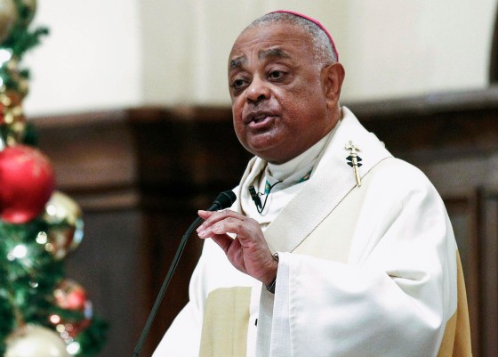 Image: Roman Catholic Archbishop of Atlanta Wilton Gregory speaking to parishioners in Atlanta, Georgia