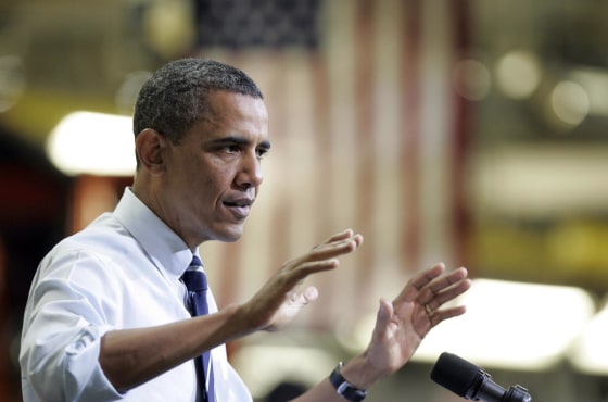 U.S. President Barack Obama speaks to a group of auto workers June 3, 2011 in Toledo, Ohio. Obama toured Chrysler Group's Toledo Supplier Park and spoke with plant workers about the importance of the auto industry's recovery to the community.