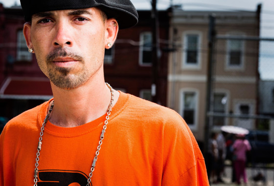 Jose Acevedo, 30. moved here from Puerto Rico for a better life. He gives free haircuts to friends as a way to feel good by helping others feel good about themselves and how they look.