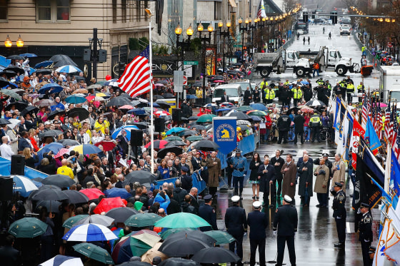 Image: Boston Commemorates One-Year Anniversary Of Marathon Terror Bombings