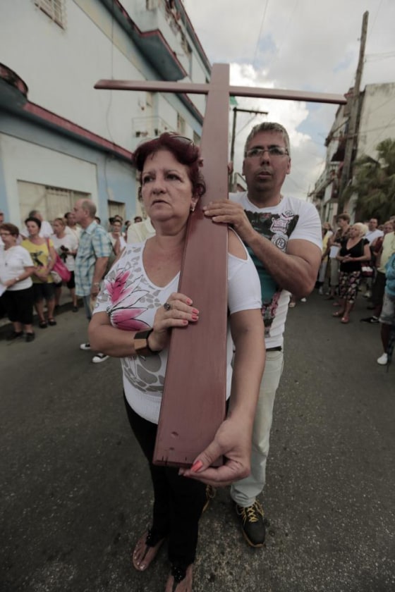 : Cuba’s Roman Catholics held a procession in Regla, a small town across the Havana Bay, to mark the end of Holy Week.