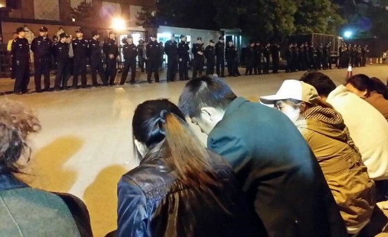 Image: Protest outside the Malaysia embassy in Beijing