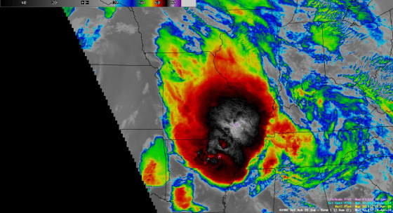 Image: Infrared satellite image of Deadly storm