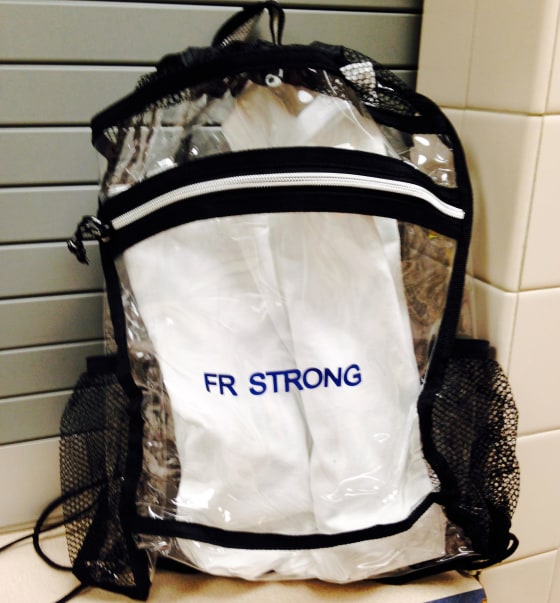 Clear bags distributed at Franklin Regional High School