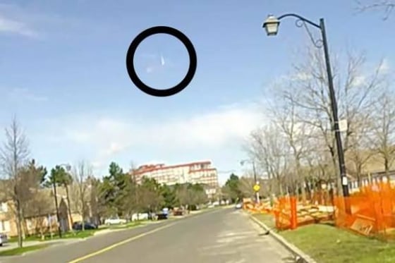 Image: David Narciso's dashcam captured a daytime fireball streaking through the sky above Toronto.