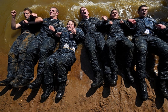 Image: Naval Academy Underclassmen Put Through Grueling Physical Activities During Annual Sea Trials