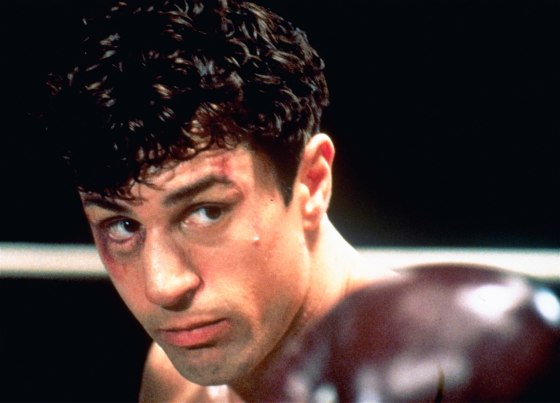 Image: This 1980 file photo showing Robert De Niro as Jake La Motta in a boxing scene from Martin Scorsese's film "Raging Bull."