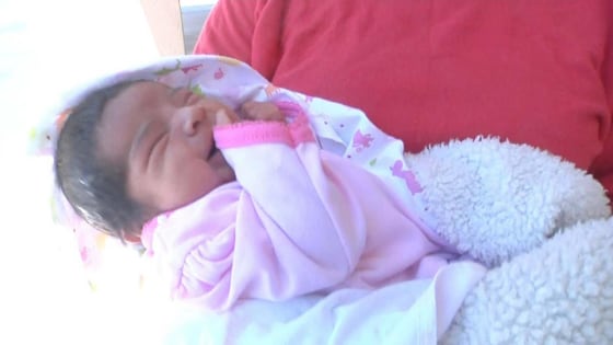 Image: A baby and mother survived a bus crash in California.