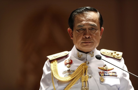 Image: Thai Army chief General Prayuth Chan-ocha looks on during a news conference at Army Headquarters in Bangkok
