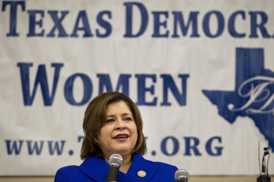Democrat Leticia Van de Putte speaks at the Texas Democratic Women’s Convention in Austin in February.