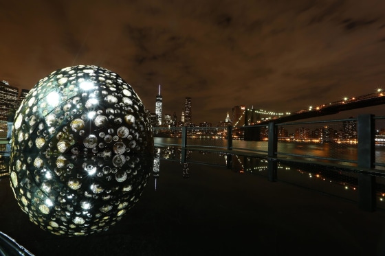 Image: A 1/1000 scale model of comet 67p/Churyumov-Gerasimenko built by on display as part of the World Science