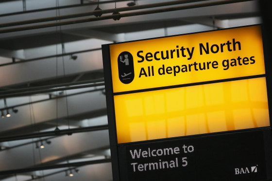 Heathrow airport in London, England.