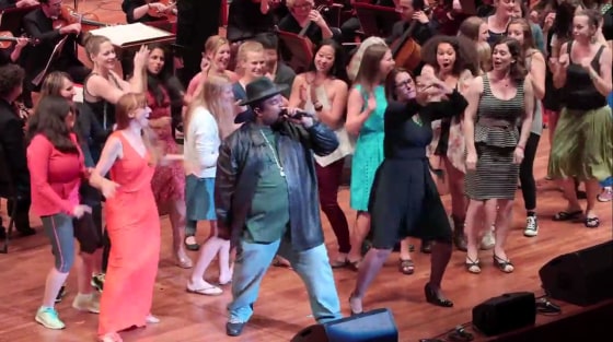 Image: Sir Mix-A-Lot performs with the Seattle Symphony