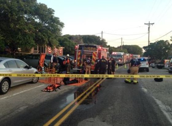 Image: A deck collapsed at an oceanfront inn on Pawleys Island