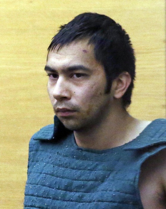 Shooting suspect Aaron Ybarra during a hearing on Friday in Seattle.