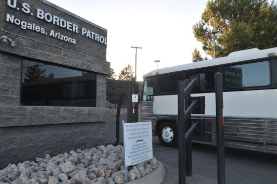 Image: US Border Protection at Nogales city in Santa Cruz County, Arizona