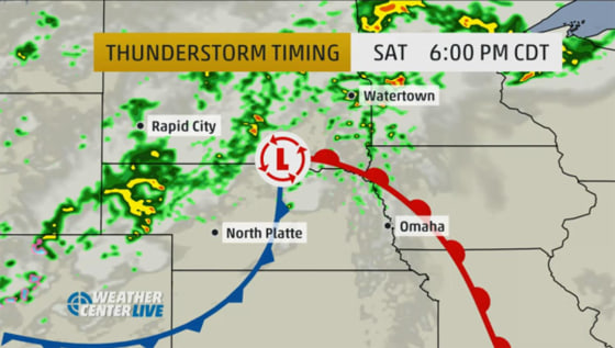 Strong storms are expected Saturday in the upper Midwest, with millions of people facing the risk of large hail and isolated tornadoes.