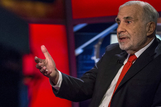 Image: File photo of billionaire activist-investor Carl Icahn giving an interview in New York