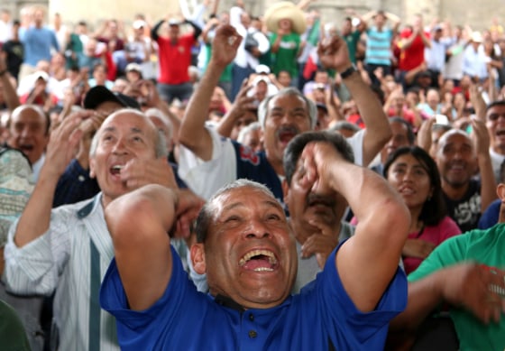Image: Mexico fans celebrate their team's victory