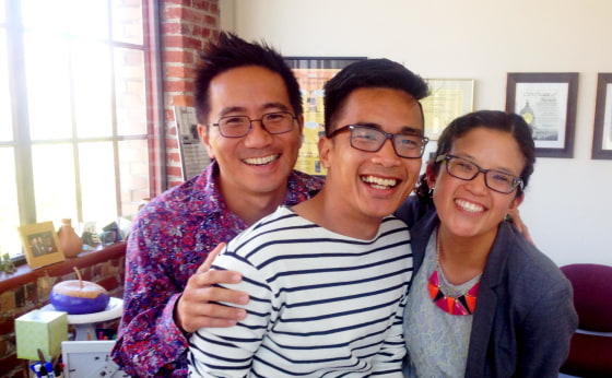 John Guigayoma with co-workers at the Asian & Pacific Islander Wellness Center in San Francisco.