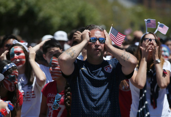 Image: Soccer Fans Gather To Watch US Team's Knockout Stage Match Against Belgium