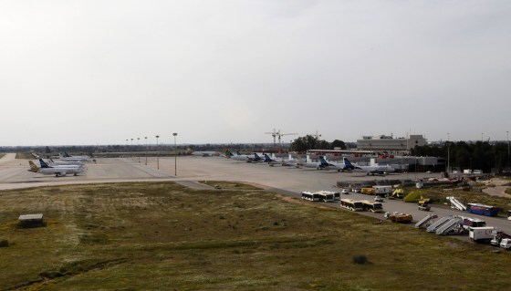 Image: Airplanes are seen at the airport in Tripoli