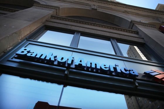 Image: A Bank of America branch on April 16 in New York City.