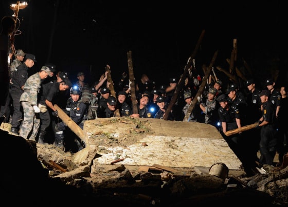 Image: A landslide in China has killed 7 with another 20 missing.