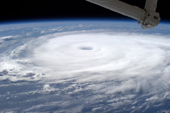 Image: Hurricane Edouard churns across the Atlantic Ocean, as seen from the International Space Station