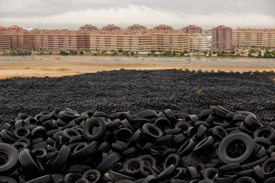 Image: Tire Dump In Spanish Countryside