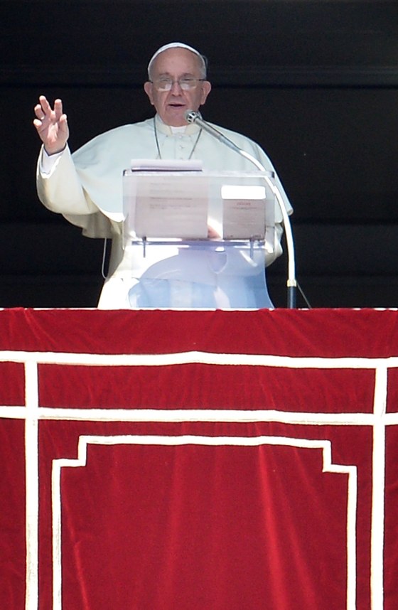 Image: VATICAN-RELIGION-POPE-ANGELUS