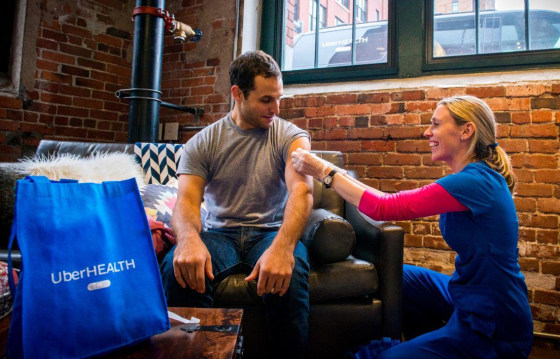 Uber user gets flue shot
