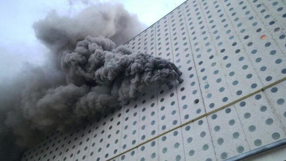 Image: Smoke billows out of the Mexico City Airport on Monday, Oct. 27, 2014.