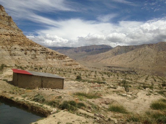 The newly built greenhouse in Ghilling Village inside Upper Mustang Nepal.