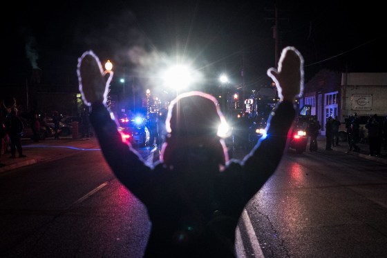 Image: Reaction to grand jury decision on the Michael Brown shooting