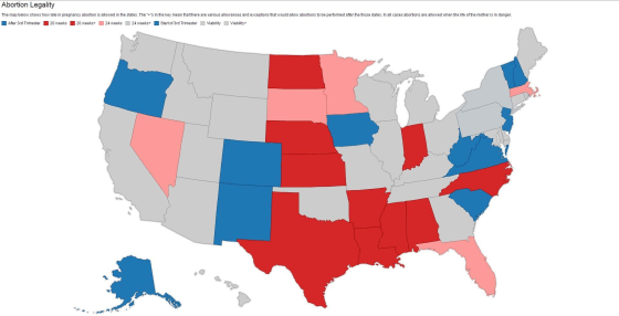 Abortion Legality Map